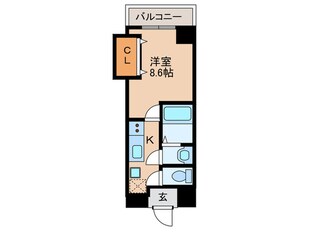 Luxe玉造Ⅲの物件間取画像